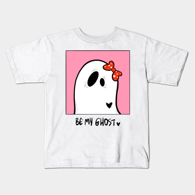 Be My Ghost Kids T-Shirt by SwarleyArt